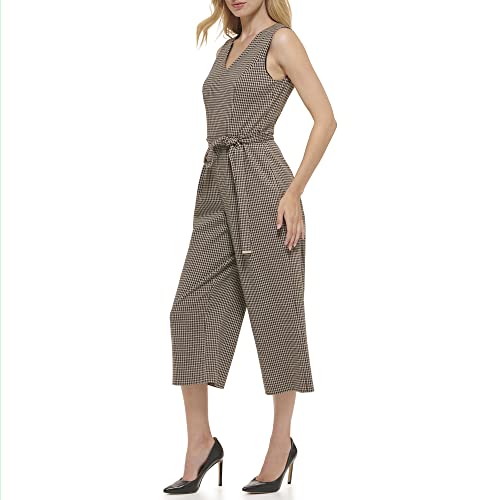 Tommy Hilfiger womens Jumpsuit Straight Leg,KHAKI MULTI,14