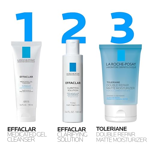 La Roche-Posay Effaclar Daily Acne Kit with Cleanser, Toner & Moisturizer