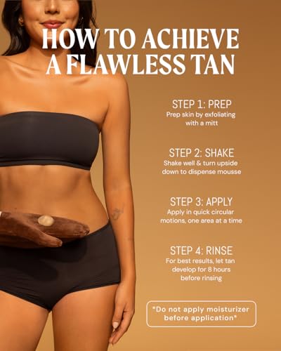 Light Tanning Mousse, Natural-Looking Streak-Free Sunless Tanner - 7 Oz