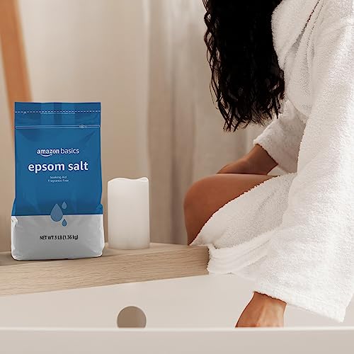 Amazon Essentials Epsom Salt Soak, Magnesium Sulfate USP, 3 Pound, 1-Pack (Previously Amazon Basics)