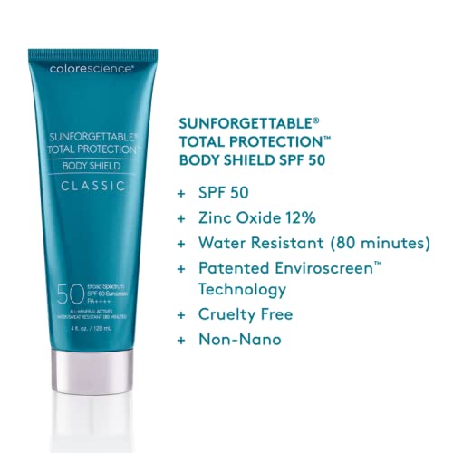 Colorescience, Total Protection Body Shield Classic, SPF 50, 4 Fl Oz