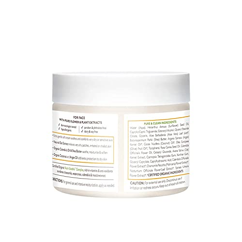Babo Botanicals Sensitive Baby Fragrance-Free Miracle Cream - Face Moisturizer - For Sensitive Skin - Calendula, Shea Butter, Coconut Oil - EWG Verified - Fragrance-Free - For Babies & Kids