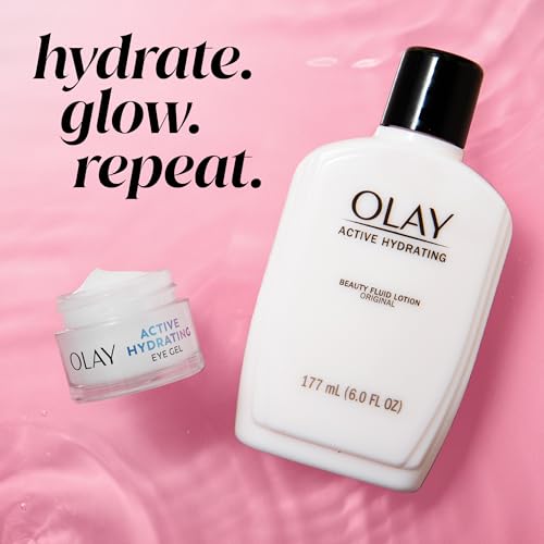 Olay Active Hydrating Eye Gel, Fragrance-Free, Anti-Aging Eye Cream with Hyaluronic Acid and Niacinamide, 0.5 oz