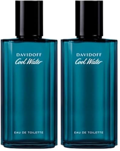 Davidoff Cool Water For Men. Eau De Toilette Spray 2.5 Ounces (Pack of 2)