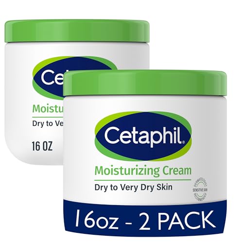 Cetaphil Moisturizing Cream, Dry Sensitive Skin, Fragrance Free, 16oz 2Pk