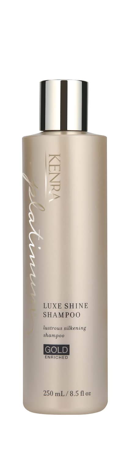 Kenra Platinum Luxe Shine Shampoo | Gold Enriched | Lustrous Silkening Shampoo | Transforms Dull And Lifeless Strands To Glamorous And Full-Bodied Hair | All Hair Types | 8.5 fl. Oz