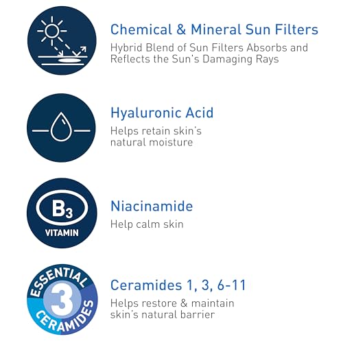 CeraVe Hydrating Sheer Sunscreen SPF 30 with Hyaluronic Acid, 3oz