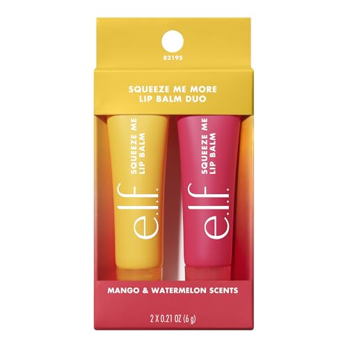 e.l.f. Squeeze Me More Lip Balm Duo, Mango, Watermelon