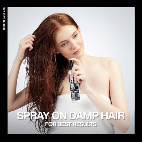 Redken One United Leave In Conditioner Spray - Multi-Benefit Leave In Treatment For All Hair Types, Heat Protectant & Detangler Spray, Paraben Free