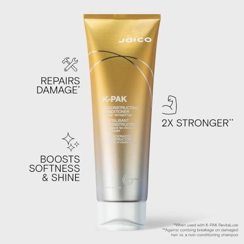 Joico K-PAK Daily Reconstructing Conditioner | For Damaged Hair | Restore Shine | Smooth & Detangle | Eliminate Static | With Keratin & Guajava Fruit Extract | 8.5 Fl Oz