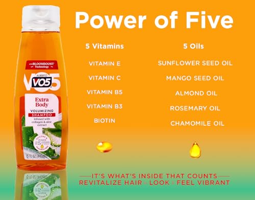 VO5 Extra Body Volumizing Shampoo Unisex 15 oz (Pack of 3)