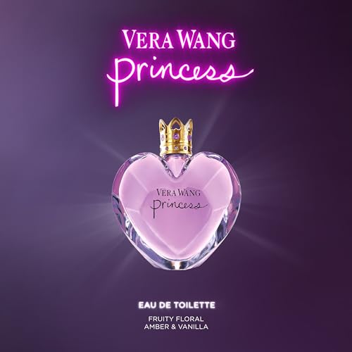 Vera Wang Princess Eau de Toilette for Women - Fruity Floral Scent - Sweet Notes of Vanilla, Water Lily, and Apricot - Feminine and Modern - 1.7 Fl Oz
