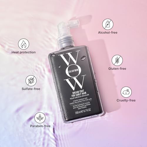 COLOR WOW Dream Coat for Curly Hair – Anti-Frizz Curl and Wave Spray