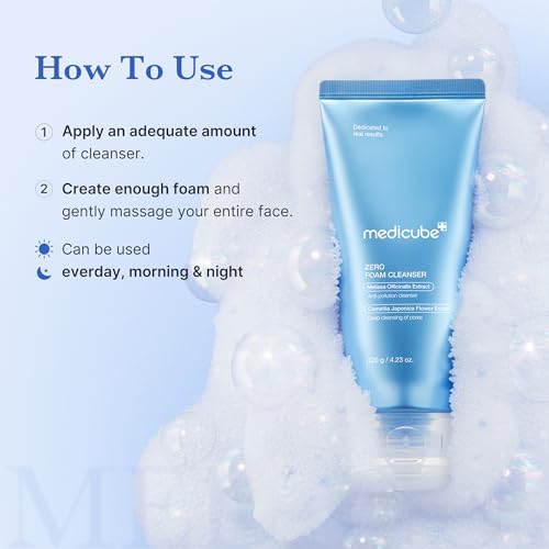 medicube Facial Cleanser Zero Foam Cleanser for Pore & Excess Oil Care
