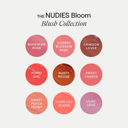 Nudestix Nudies Bloom All Over Dewy Color – 3-in-1 Cream Blush Stick for Cheeks, Eyes & Lips with Built-In Brush | Sheer, Glossy Finish | Vegan, Long-Wear, Multi-Use Makeup (Bohemian Rose)