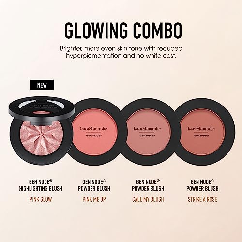 bareMinerals Gen Nude Highlighting Blush, Pink Glow, 3.2g