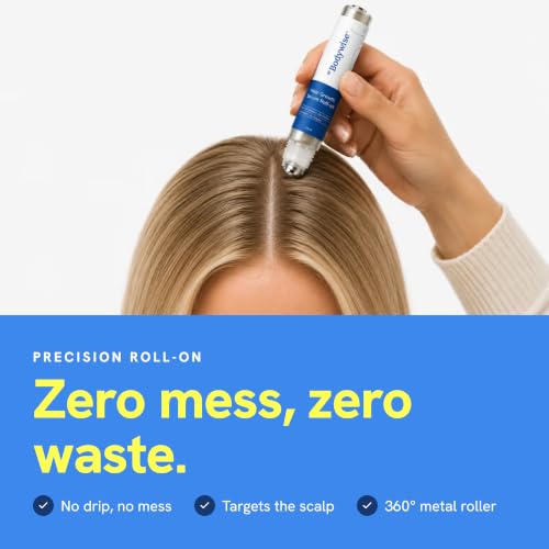 Be Bodywise Hair Growth Serum Roll On - 5% Saw Palmetto, 3% Rosemary Oil for Hair Growth, 3% Fenugreek,1% Caffeine Herbasome | Serum for Hair Loss & Hair Regrowth For Men & Women 25ml/0.84 fl oz