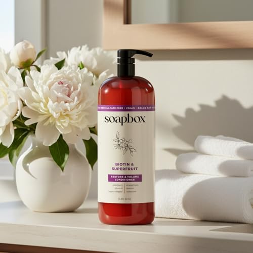 Soapbox Biotin & Super Fruit Conditioner for Volume, 33.8 oz