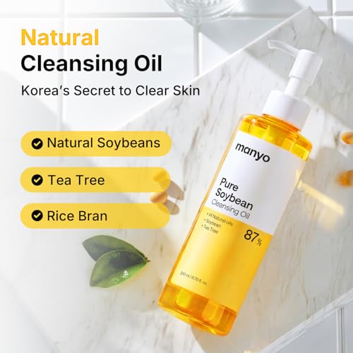 MANYO Pure Cleansing Oil, Natural Oil Cleanser for Face, Makeup Blackhead Remover, Korean Skin Care, 6.76 fl oz (200ml)