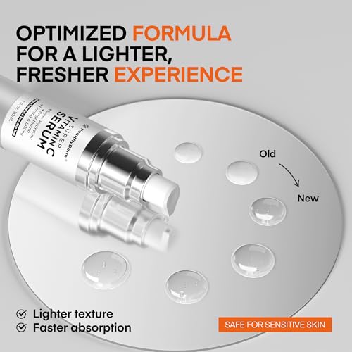 HealthyDerm Super Vitamin C Serum for Women Over 70: Niacinamide, Vitamin C, Hyaluronic Acid, Peptides, Vitamin E, Caffeine, Bakuchiol, Hydrating, Lifting, Face Wrinkle & Age Spots Reduction