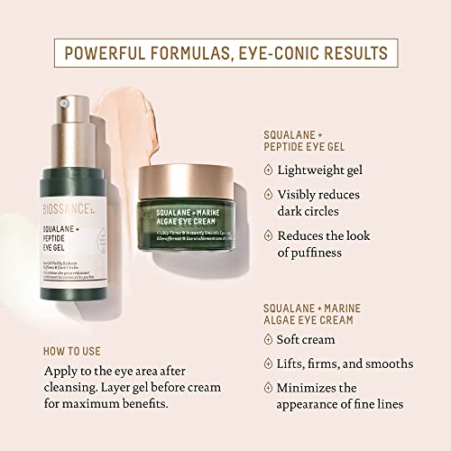 BIOSSANCE Squalane & Marine Algae Eye Cream - Anti-Aging - 0.5 oz