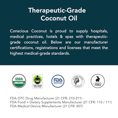 Conscious Coconut Organic Coconut Oil Packets – 10 Travel Packets, Fair Trade, Centrifuged, Raw Virgin Coconut Oil for Wellness, Skin & Personal Care, Used in Hospitals Nationwide