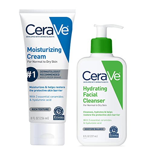 CeraVe Skin Care Set, Moisturizing Cream & Hydrating Facial Cleanser