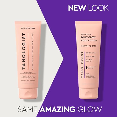 Tanologist Brightening Daily Glow Body Lotion, Gradual Tanning Lotion