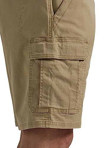 Wrangler Authentics Men's Classic Cargo Stretch Short, Grain Twill, 36