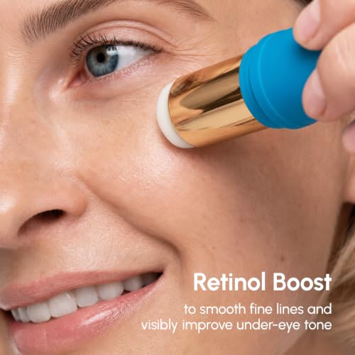 MAREE Under Eye Balm Stick Hydrating – Retinol Caffeine Under Eye Brightener Stick for Older Women – Collagen Undereye Cream for Dark Circles & Wrinkles – 0.28 Ounce, Blue