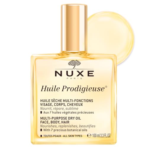 NUXE Huile Prodigieuse Multi-Purpose Body Oil for Skin & Hair, 3.3 Fl Oz