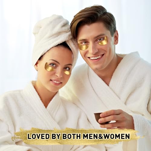 CHMI 24K Gold Under Eye Patches 50 Pairs Collagen, Dark Circles, Wrinkles