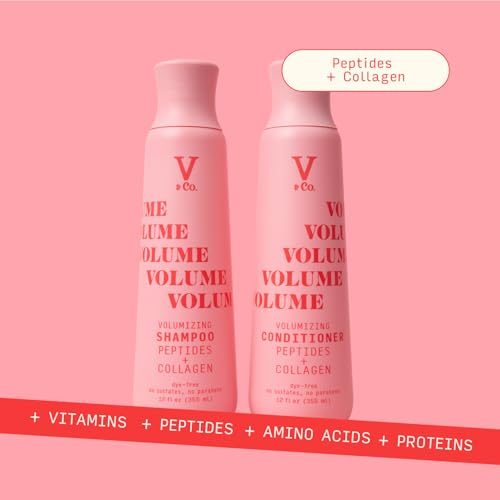 V&Co. Volumizing Conditioner with Peptide Technology, 12 oz, Sulfate Free Conditioner for Adding Lift and Fullness, Gentle, Color Safe Conditioner