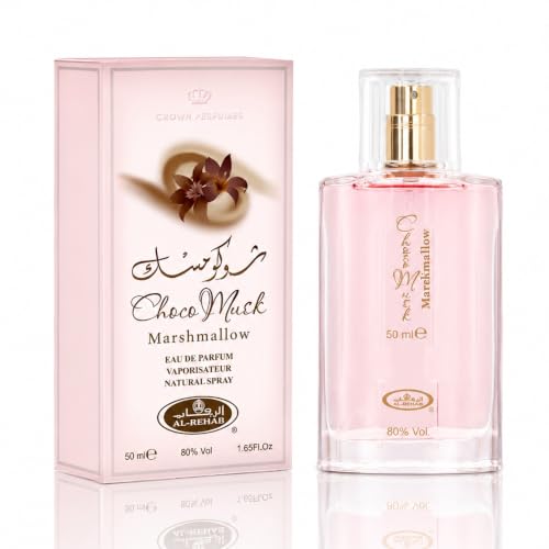 Al-Rehab Choco Musk Marshmallow Eau de Parfum for Women - 50ml (1.65 oz) | Gourmand Perfume with Marshmallow | Sweet, Fluffy & Addictive | Long-Lasting Arabian Dessert Scent