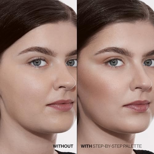 Smashbox Step-By-Step Contour Palette | Sculpt + Glow All-In-One Contour Kit with Blendable + Buildable Formulas, Light/Medium, 0.3 Ounce