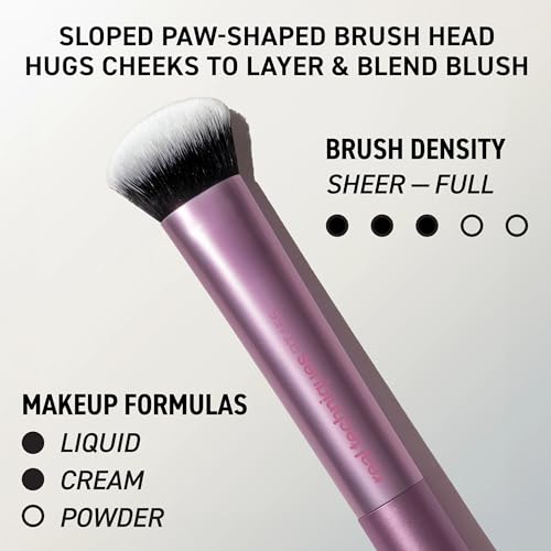 Real Techniques Big Blends Energy Brush + Dual-Sided Puff Kit, 6-Piece Set