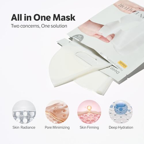SUNGBOON EDITOR Deep Collagen Overnight Mask Hydrating Mask for Glass Skin, Wrinkle Care, Firming & Pore Refining 2,160,000PPB Collagen + 9 Peptides Korean Skincare, 4ea, Gifts for Women