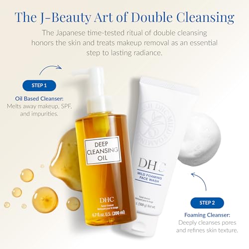 DHC Deep Cleansing Oil, Makeup Remover, Gentle Oil Cleanser, 6.7oz + 1oz