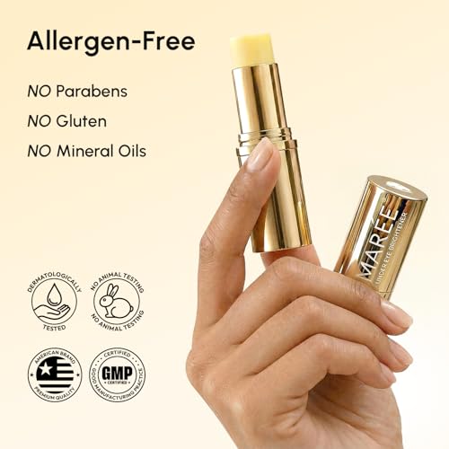 MAREE Under Eye Balm Stick Hydrating – Retinol Caffeine Under Eye Brightener Stick for Older Women – Collagen Undereye Cream for Dark Circles & Wrinkles – 0.28 Ounce, Gold
