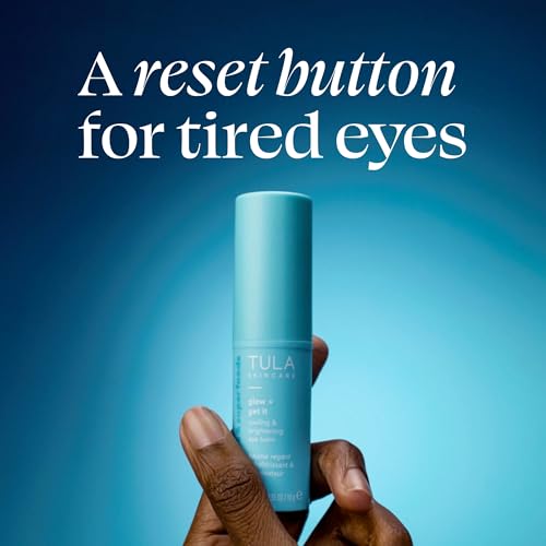 TULA Skin Care Eye Balm Glow & Get It - Dark Circle Treatment, Instantly Hydrate and Brighten Undereye Area, Portable and Perfect to Use On-the-go, 0.35 oz.