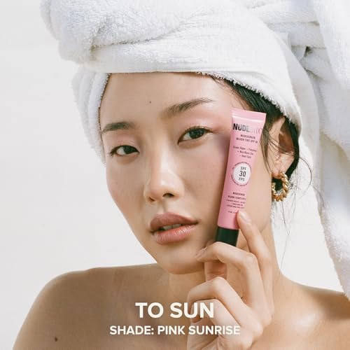 Nudestix Nudescreen Blush Tint SPF 30 – Multi-Use Liquid Blush for Cheeks, Eyes & Lips with Mineral Sunscreen | Broad-Spectrum UVA/UVB & Blue Light Protection | Pink Sunrise