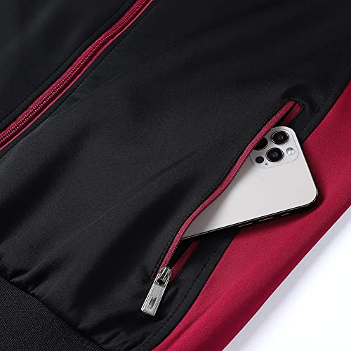 Guanzizai Men's Casual Tracksuit Long Sleeve Sweatsuit Athletic Set Full Zip Running Jogging Sports Jacket and Pants