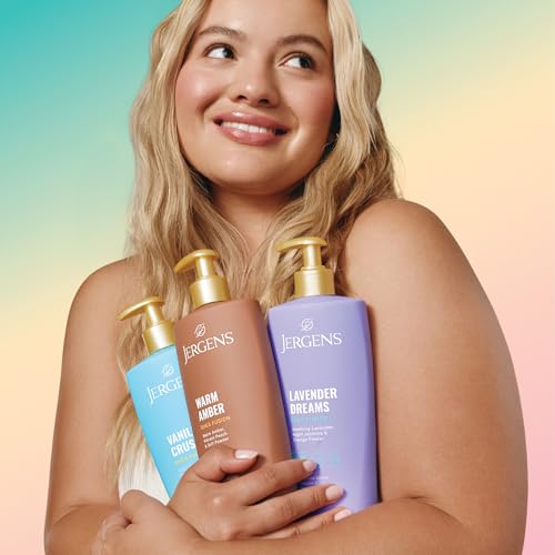 Jergens Shea Fusion Body Lotion, Warm Amber Scented, Dry Skin, 14 fl oz
