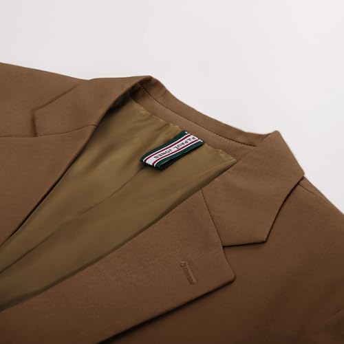 PJ PAUL JONES Casual Blazers for Men Fashion Slim Fit Suit Jacket Premium Blazers Suit Light Brown