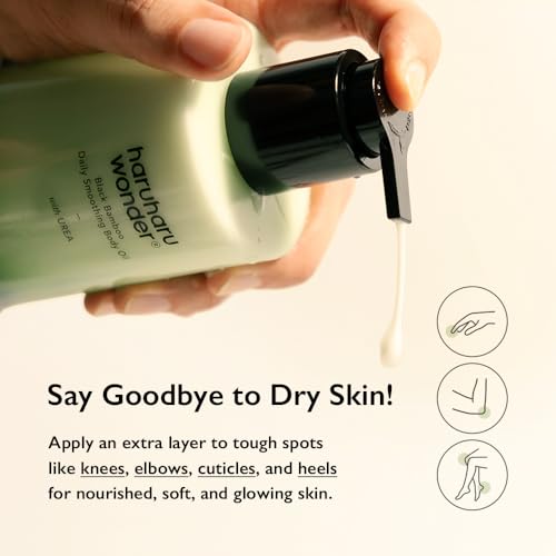 HARUHARU Black Bamboo Daily Smoothing Body Oil, 6.76 fl.oz, Korean, Vegan