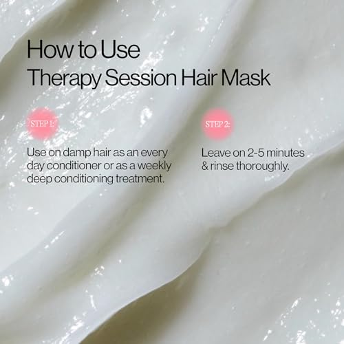 Eva NYC Therapy Session Hair Mask, Deep Conditioning Hair Mask Infused with Argan Oil and Plant Protein, 16.9 fl oz