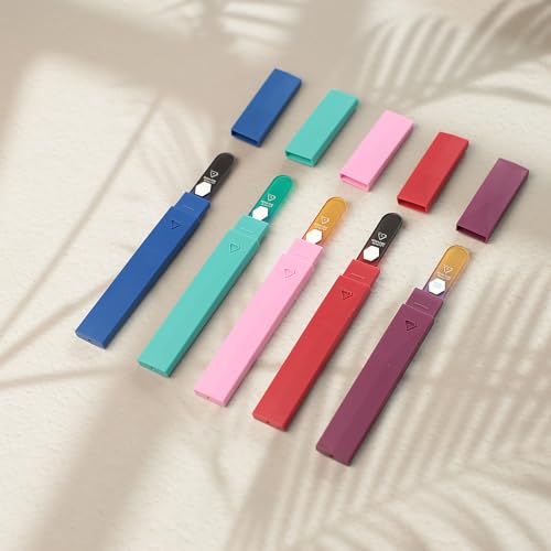 Bona Fide Beauty Czech Glass Nail File Set, 5-Pk with Hard Cases (Serenity)