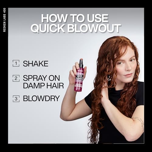 Redken Quick Blowout Heat Protectant Spray – For All Hair Types, 1 Fl Oz