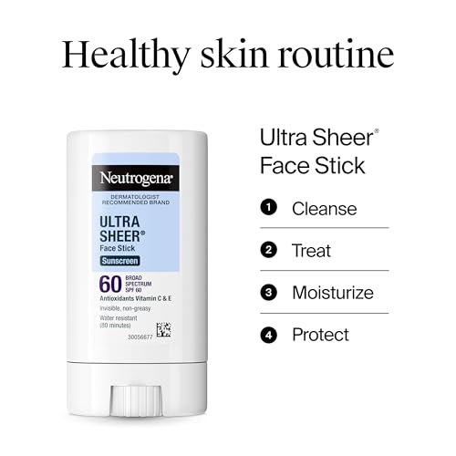 Neutrogena Ultra Sheer Face Sunscreen Stick SPF 60, .47 oz