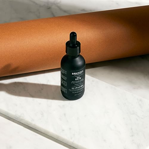 Brickell Men's Argan Oil for Hair, Lightweight Hair Oil Treatment For Men, With Argan Oil, Hydrolyzed Proteins, and Vitamin E, 2 Ounce, Scented